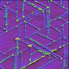 Ламеллы гексаглицина на поверхности пиролитического графита