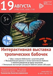 Интерактивная выставка тропических бабочек
