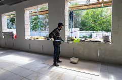 В Солнечногорске приступили к чистовой отделке помещений в пристройке к гимназии №6