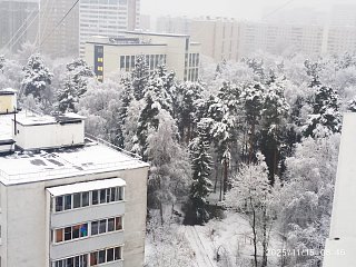 Первый снег. Ура!