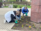 Партийцы Солнечногорска провели субботник стелы «Солнечногорск – город воинской доблести»
