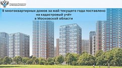9 многоквартирных домов за май текущего года поставлено на кадастровый учет в Московской области